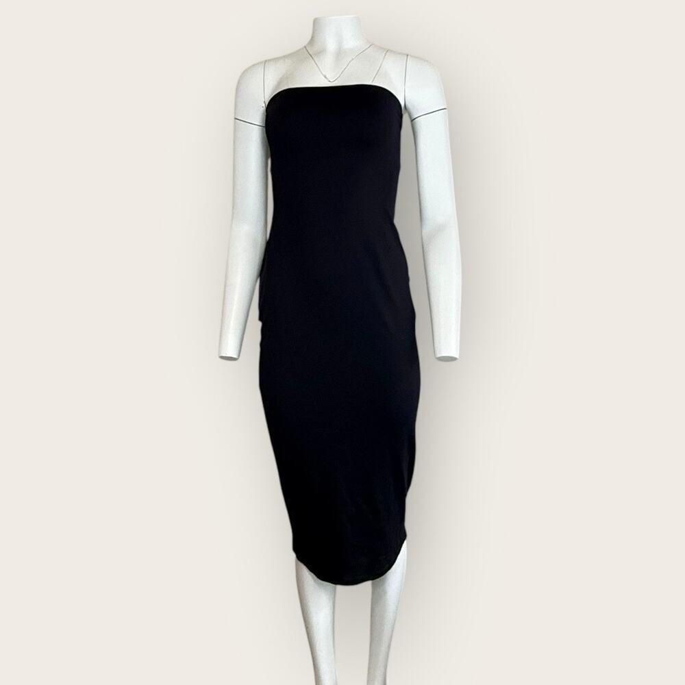 NWT | Susana Monaco | Strapless Bodycon Midi Dress | Midnight | Size S - Picture 2 of 12